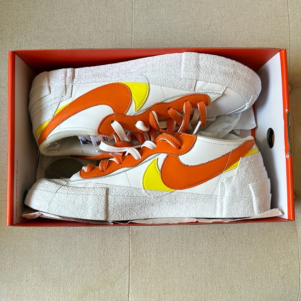 Nike Blazer Low Sacai White Magma Orange - Men’s Size 10